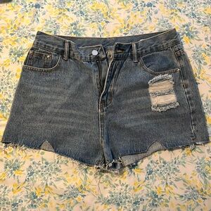 SHEIN Distressed Denim Micro Shorts